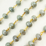 Load image into Gallery viewer, Coated Quartz Gold Plated Wire Chain