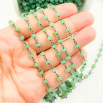 Load image into Gallery viewer, Chrysoprase Oxidized Wire Chain.