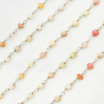 Load image into Gallery viewer, Pink Opal 925 Sterling Silver Wire Chain. POP13