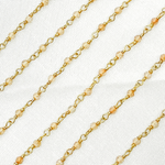 Load image into Gallery viewer, Coated Crystal Gold Plated Wire Chain. CR29