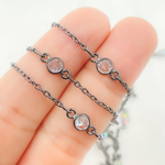 Load image into Gallery viewer, Cubic Zirconia Round Shape Connected Chain. CZ62