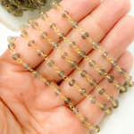 Load image into Gallery viewer, Smoky Quartz Gold Plated Wire Chain. SMQ8