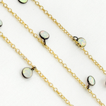 Load image into Gallery viewer, Created White Opal Round Shape Dangle Chain. CWO8