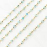 Load image into Gallery viewer, Larimar Gold Plated Wire Chain. LAR1
