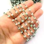 Load image into Gallery viewer, Amazonite Wire Wrap Chain. AMZ9