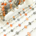 Load image into Gallery viewer, Multi Moonstone Oxidized Chain. MMS9