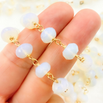 Load image into Gallery viewer, Opalite Gold Plated Wire Chain. OPA10