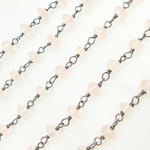 Load image into Gallery viewer, Rose Quartz Oxidized 925 Sterling Silver Wire Chain. RQ7
