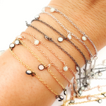 Load image into Gallery viewer, Created White Opal Round Shape Dangle Chain. CWO7