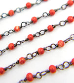 Load image into Gallery viewer, Red Coral Wire Chains