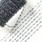 Load image into Gallery viewer, CBS5. Coated Blue Silverite Oxidized Wire Chain