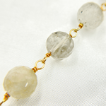 Load image into Gallery viewer, Golden Rutile Beads Gold Plated Wire Chain. GRU8