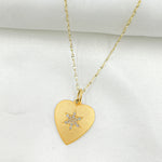Load image into Gallery viewer, 14K Solid Gold Heart Charm with Diamonds. GDP236