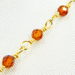 Load image into Gallery viewer, Hessonite Gold Plated Wire Chain. HES2
