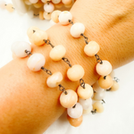 Load image into Gallery viewer, Pink Opal Oxidized Wire Chain. POP12