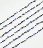 Load image into Gallery viewer, Tanzanite Wire Wrap Chain. TAN5
