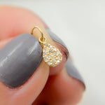 Load image into Gallery viewer, GDP400. 14k Solid Gold Diamond Drop Charm
