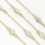 Load image into Gallery viewer, Cubic Zirconia Oval Shape Connector With Chain. CZ17