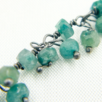Load image into Gallery viewer, Emerald Cluster Dangle 3.5mm Oxidized Wire Chain. EME9

