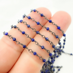 Load image into Gallery viewer, Lapis Lazuli Oxidized Wire Chain. LAP2