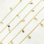 Load image into Gallery viewer, Multi Gemstone Mix Shape Dangle Chain. MGS1