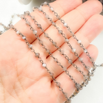 Load image into Gallery viewer, Chocolate Moonstone Oxidized Wire Chain. MS45