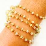 Load image into Gallery viewer, Coated Cats Eye Gold Plated Wire Chain. CAT4