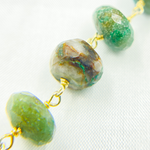 Load image into Gallery viewer, Chrysocolla Gold Plated Wire Chain. CSO9
