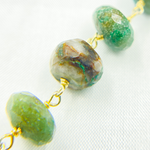Load image into Gallery viewer, Chrysocolla Gold Plated Wire Chain. CSO9