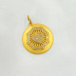 Load image into Gallery viewer, 14k Solid Gold Diamond Circle Heart Charm. GDP152