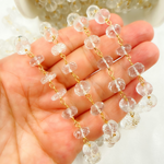 Load image into Gallery viewer, Crystal Round Shape Gold Plated Wire Chains