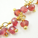 Load image into Gallery viewer, Garnet Cluster Dangle Gold Plated Wire Chain. GAR21
