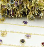 Load image into Gallery viewer, Multi Gemstone Mix Shape Dangle Wire Chain. MGS10
