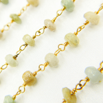 Load image into Gallery viewer, Coated Cats Eye Gold Plated Wire Chain. CAT6