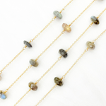 Load image into Gallery viewer, Labradorite Gold Plated Wire Chain. LAB8