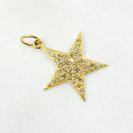 Load image into Gallery viewer, GDP03. 14K Solid Gold Diamond Star Charm