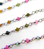 Load image into Gallery viewer, Multi Tourmaline Wire Wrap Chains