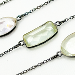 Load image into Gallery viewer, Multi Gemstone Organic Shape Connected Wire Chain. MGS7