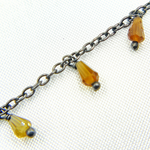 Load image into Gallery viewer, Multi Tourmaline Drop Dangle Oxidized Wire Chain. MTO6