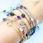 Load image into Gallery viewer, Multi Gemstone Mix Shape Dangle Wire Chain. MGS10