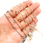 Load image into Gallery viewer, Created White Opal Round Shape Dangle Chain. CWO7