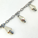 Load image into Gallery viewer, Pyrite Drop Dangle Oxidized Wire Chain. PYR22