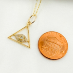 Load image into Gallery viewer, GDP306. 14K Solid Gold Diamond Charm with Eye of Providence