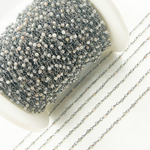 Load image into Gallery viewer, Coated Multi Moonstone Oxidized Wire Chain.