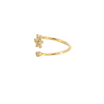 Load image into Gallery viewer, 14k Solid Gold Diamond Flower Ring