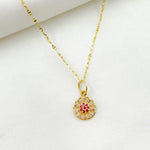 Load image into Gallery viewer, 14K Solid Gold Diamond Circle Charm. GDP471
