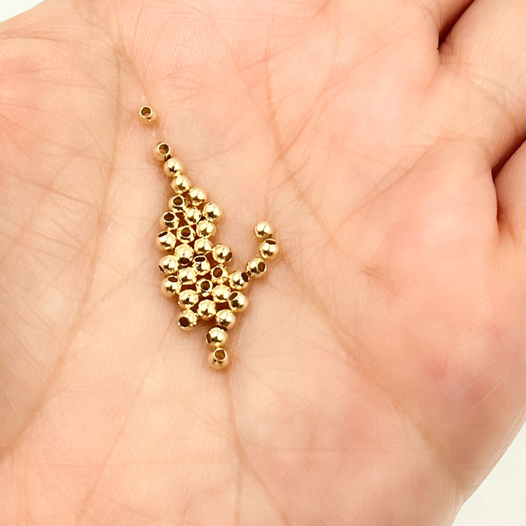 14k Gold Filled Seamless Beads 2mm.