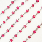 Load image into Gallery viewer, Dyed Ruby Oxidized Wire Chain. RUB3