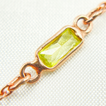 Load image into Gallery viewer, Multi Color Cubic Zirconia Rectangular Shape Connected Chain. CZ46