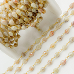 Load image into Gallery viewer, Silverite Tear Drop Shape Gold Plated Wire Chain. SIL1